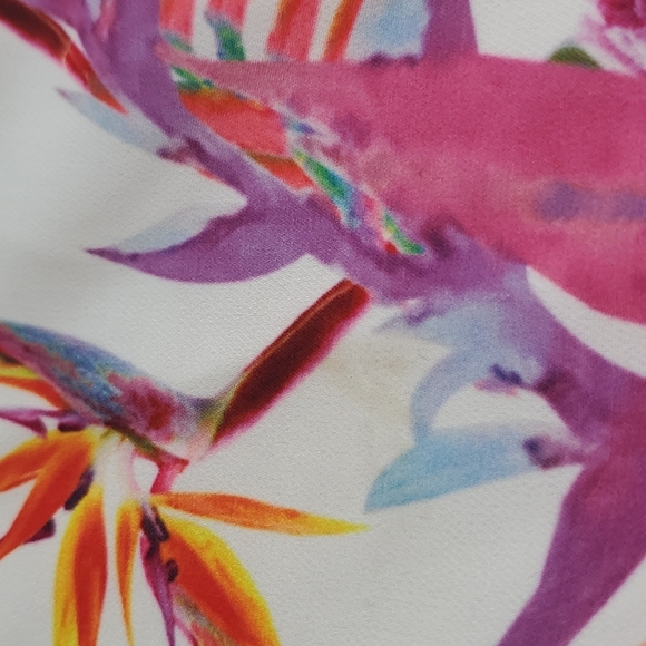 Mustard Seed Floral White Blazer Jacket - Picture 9 of 9